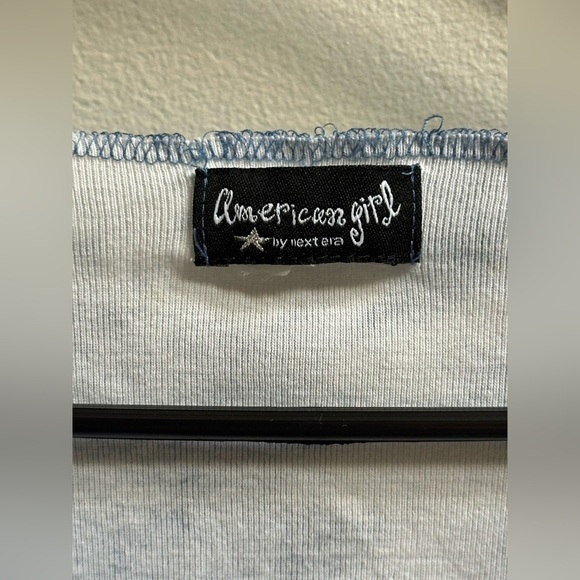 Y2K American Girl by Next Era Love Graffiti Blue Tie-Dye Top Women’s M/L(approx) - Picture 4 of 13